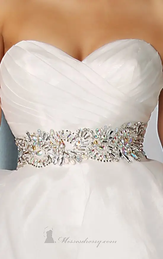 

Sweetheart Neckline Floor Length Hig-low Wedding Dress