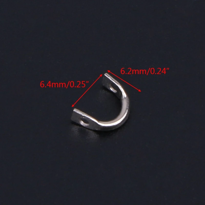 100pcs Fishing U Shaped Ring Baits Lure Tool Stainless Steel Accessories Tackle Y51D | Спорт и развлечения