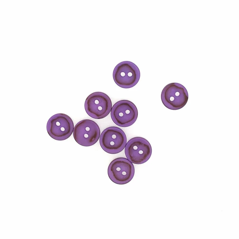 

50PCs Resin Sewing Buttons Scrapbooking Round Purple Two Holes Retro 12mm Dia. Costura Botones Decorate bottoni botoes