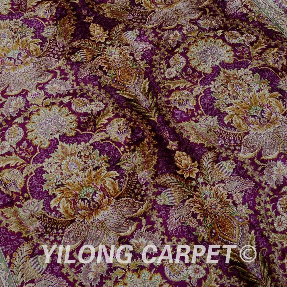 Yilong 5 6 'x 8 3' античный ручной работы персидский Тебриз ковер темно-синий