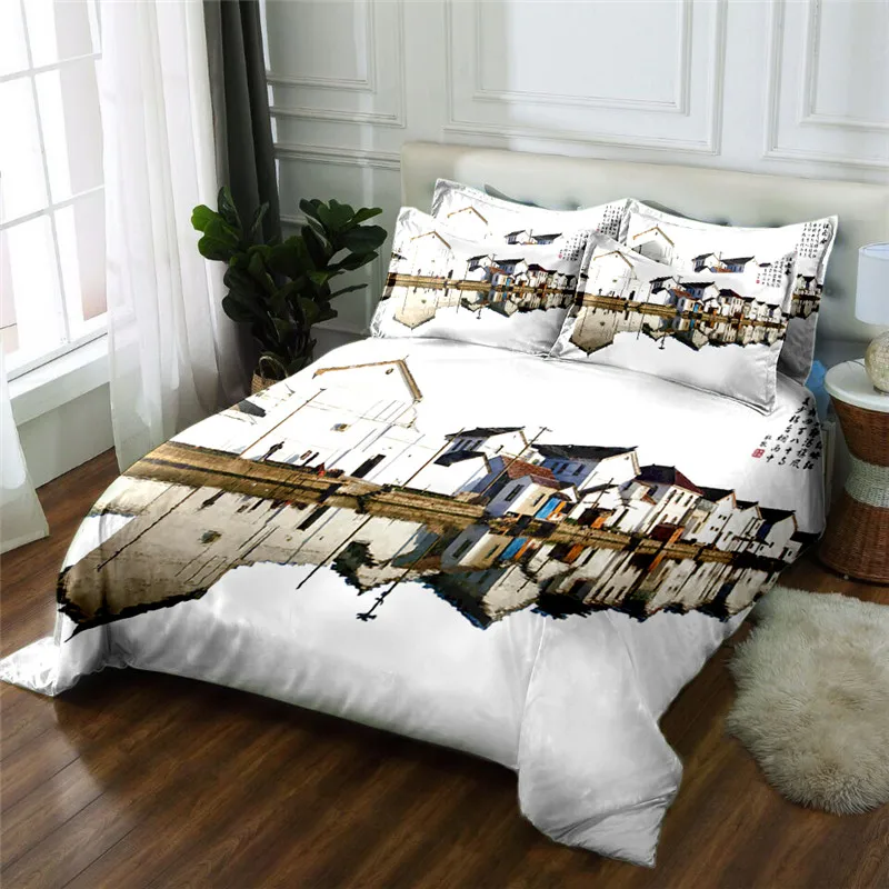 Комплект постельного белья из полиэстера с 3D принтом|sheet set|duvet cover setbedding set |