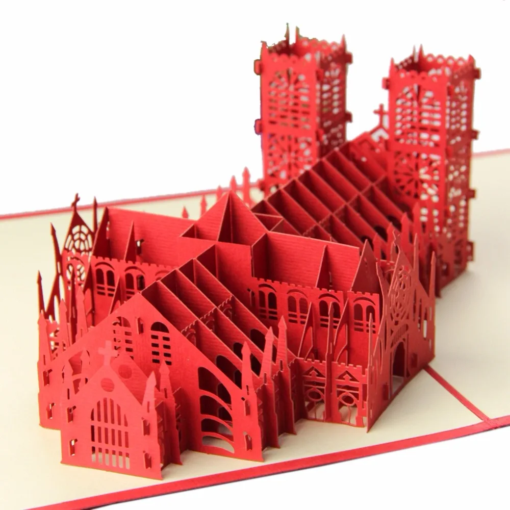 Новые 3D ручной работы бумажные пользовательские поздравительные открытки