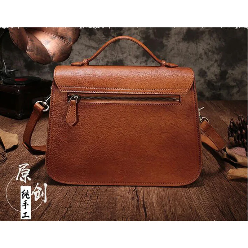 AETOO The first layer of leather handbags small square bag casual women portable oblique cross package hand pack | Багаж и сумки