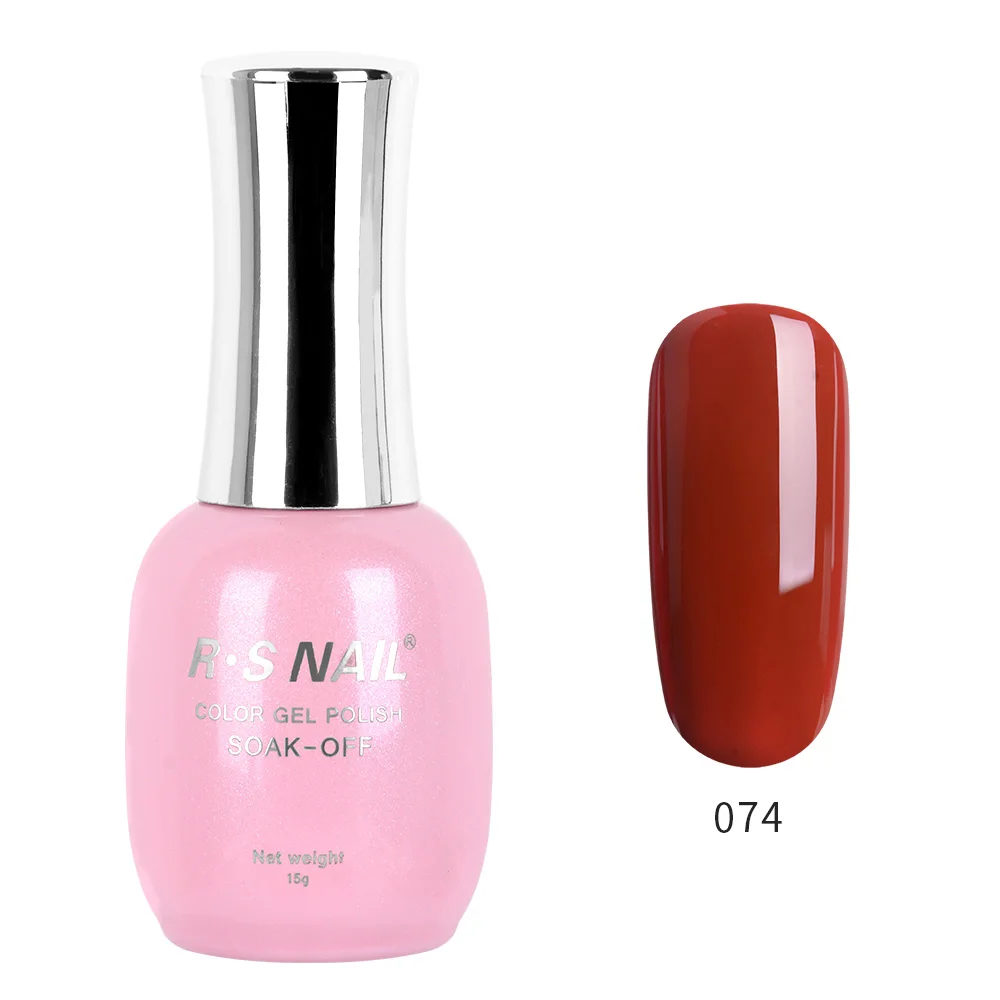 RS Гель-лак для ногтей Seires 120 цветов#061-120 УФ светодиодный Гель-лак Esmalte Permanente Vernis Полупостоянный 15 мл(2 - Цвет: 074
