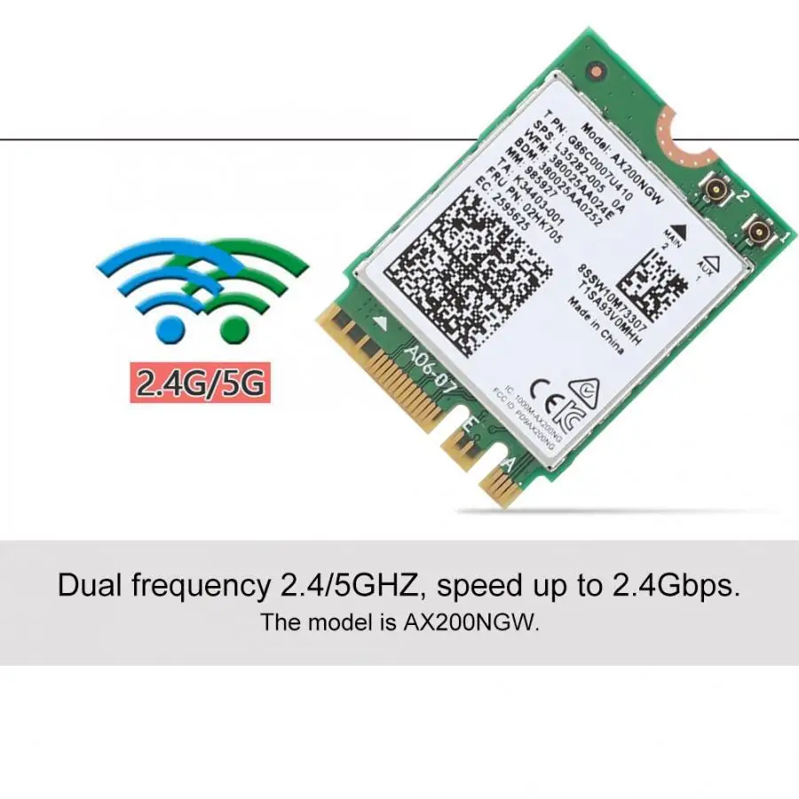 Для Intel AX200NGW 802.11AX WIFI6 2,4 Гбит/с Двухдиапазонная беспроводная сетевая карта с Bluetooth 5,0 для Intel AX200NGW сетевая карта