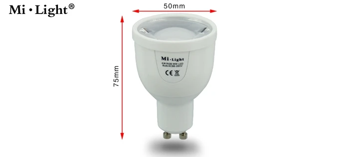 Светодиодная лампа Mi. light GU10 5 Вт RGBWW беспроводная с регулируемой яркостью умные