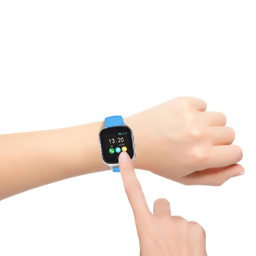 Смарт часы с сенсорным экраном и GPS трекером умный браслет Wi Fi LBS кнопкой SOS