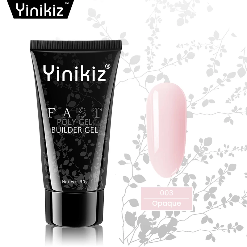 Yinikiz поли гель 30 г УФ Быстрый строительный расширение Камуфляж Светодиодный УФ полигель лак для ногтей гель лак - Цвет: 003