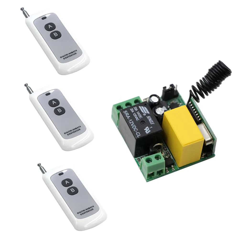 AC 220V 1CH 1 CH Wireless Relay Remote Control Light Switch Micro Radio Transmitter Receiver 315Mhz/433Mhz | Обустройство дома