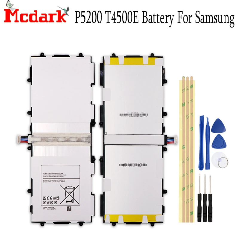 Mcdark T4500E батарея для Samsung GALAXY Tab 3 10 1 P5210 P5200 P5220 GT планшет литий ионная 6800 мАч с