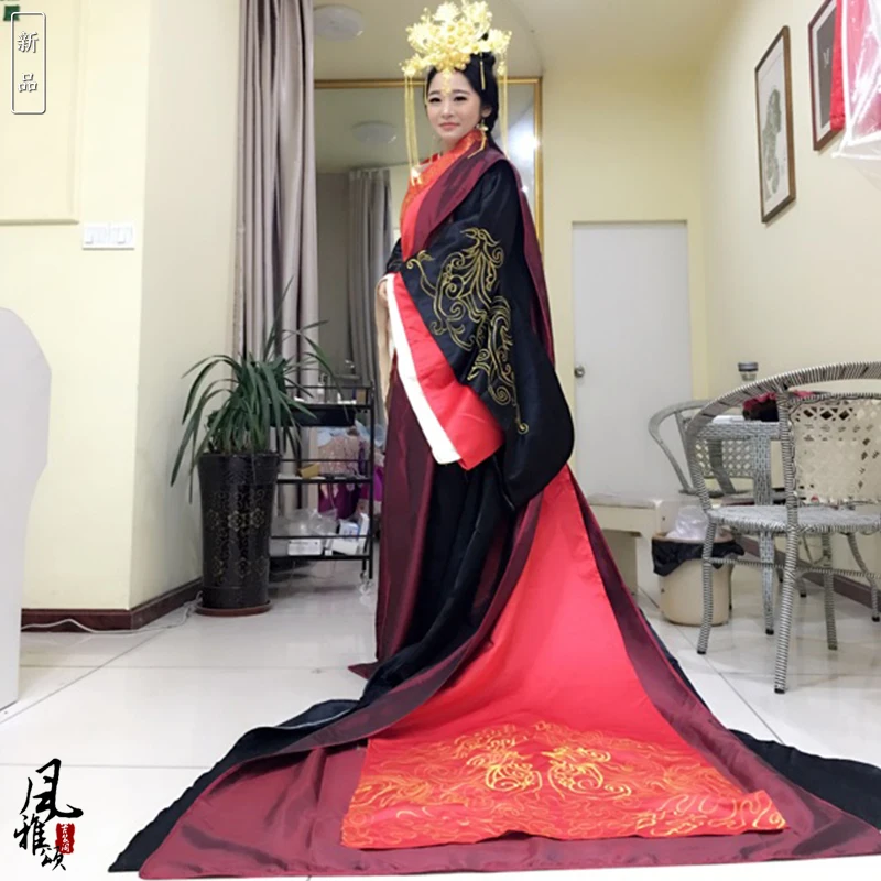 Китайский древний Свадебный Hanfu длинный костюм Хана династии невесты жениха
