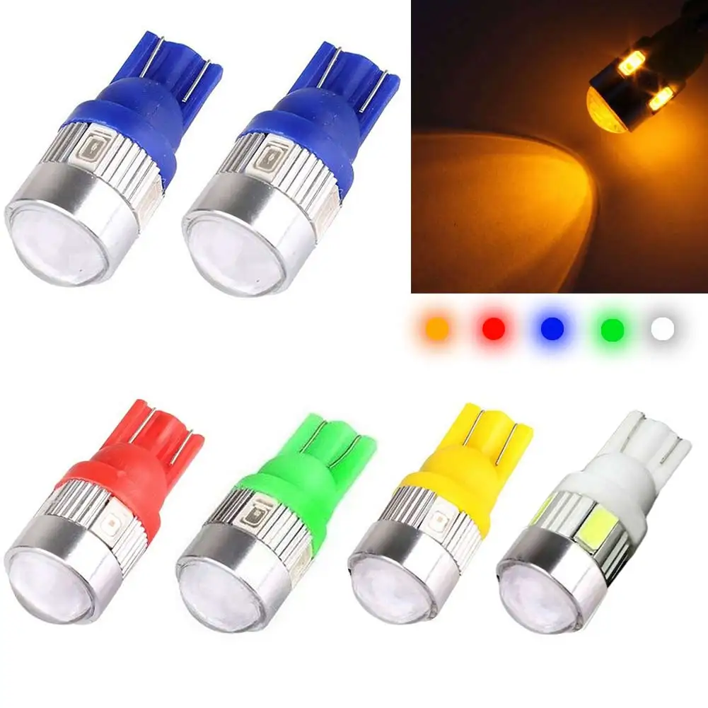 2 шт. Авто T10 6 Smd 5630 чип автомобилей светодиодные линзы индикатор клиновидный