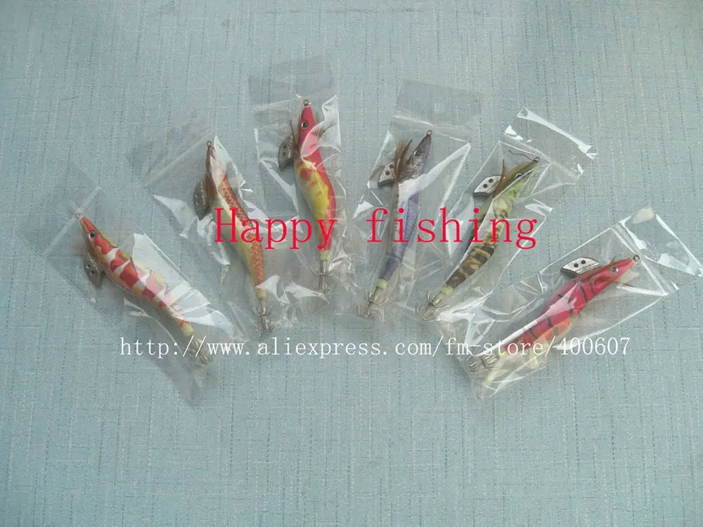 Набор образцов светящегося кальмара деревянные креветки удобный в розницу по