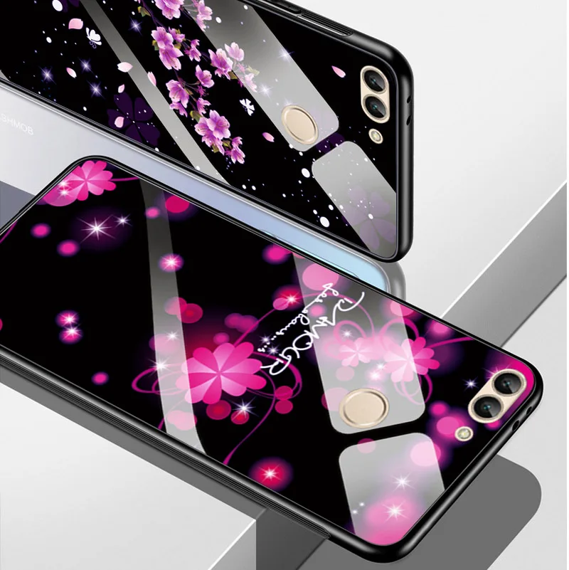 Чехол из закаленного стекла для huawei P Smart Cover чехол PSmart FIG-LX1 LX2 3 мягкий край