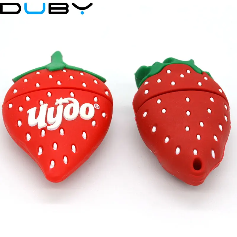 Горячая Мультфильм клубника Подлинная 8GB 16GB USB 2,0 карта памяти флэш-накопитель USB ручка привода