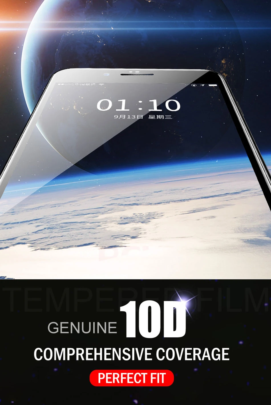 10D защитное стекло против отпечатков пальцев для iPhone 7 8 X XR XS MAX Защита экрана для iPhone 5X6 6s 7 8 Plus закаленное стекло