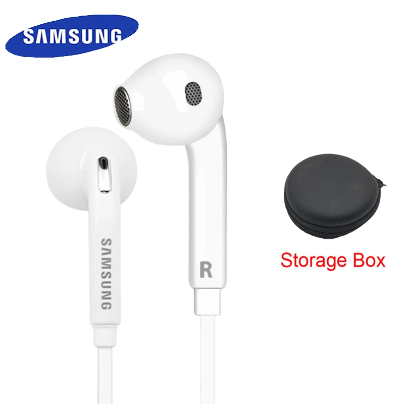 EG920 White Наушники SAMSUNG EO-EG920, проводные, с черной коробкой для хранения, разъем 3,5 мм, наушники-вкладыши для игр, поддержка Galaxy S8 S8P S9 S9P - Цвет: EG920 White