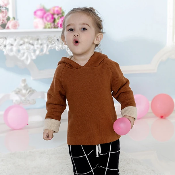 Children 's sweater Rutao Xuan autumn and winter new thick plus brown bear baby cotton hand |