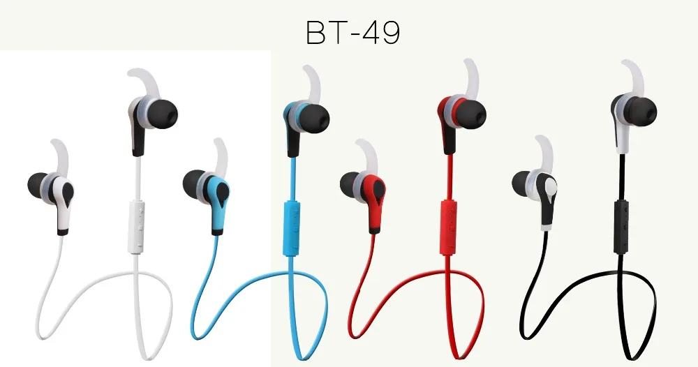 BT-49 Bluetooth беспроводная гарнитура стерео музыка USB в ухо Спортивная можно