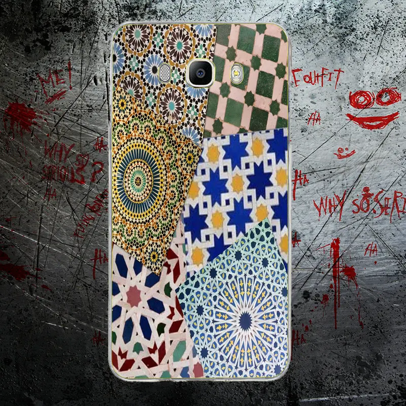 Morocco Art Deco Tile Map Bags Soft Silicone Transparent Mobile Phone Cases For Samsung Galaxy J1 J2 J3 J5 J7 A3 A5 A7 2016 2017 | Мобильные