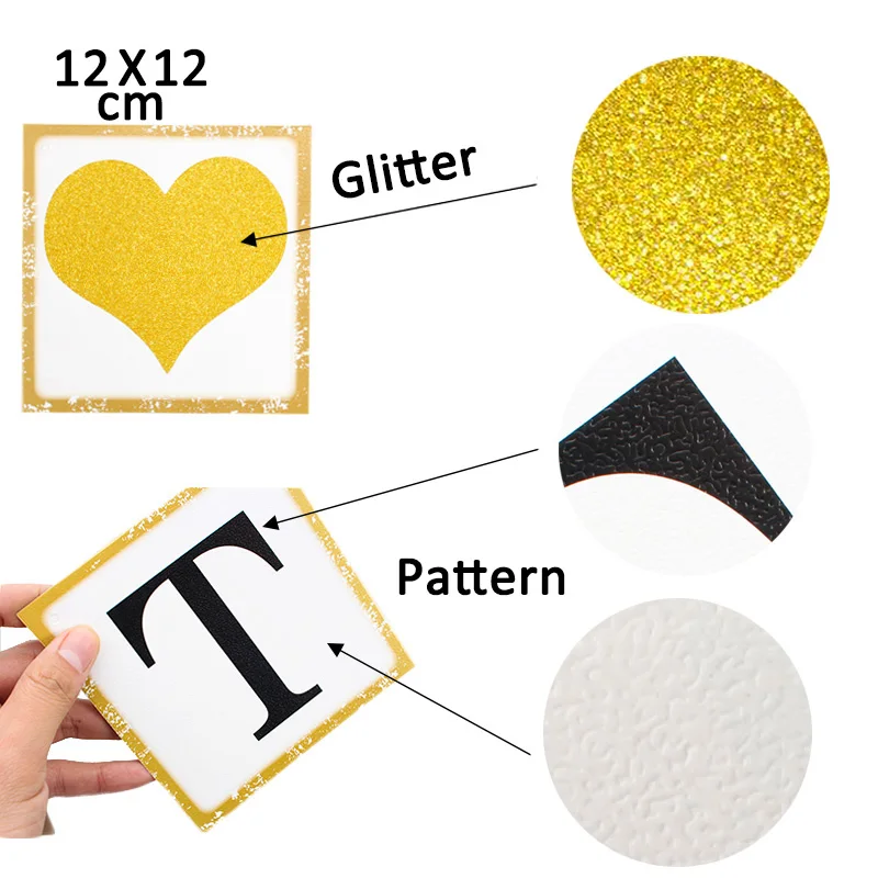 White Just Married Paper Banner Wedding Party Details Decorations Garland For Photo Heart Marriage Decor Rose Gold Streamer