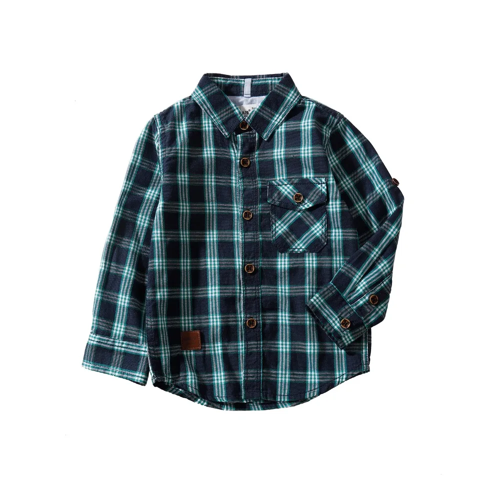Budermmy Boys Shirt for Kids Cotton 2018 New Fashion Long-Sleeved Plaid Boy Baby Shirts Children's Casual Infant Clothing | Мать и