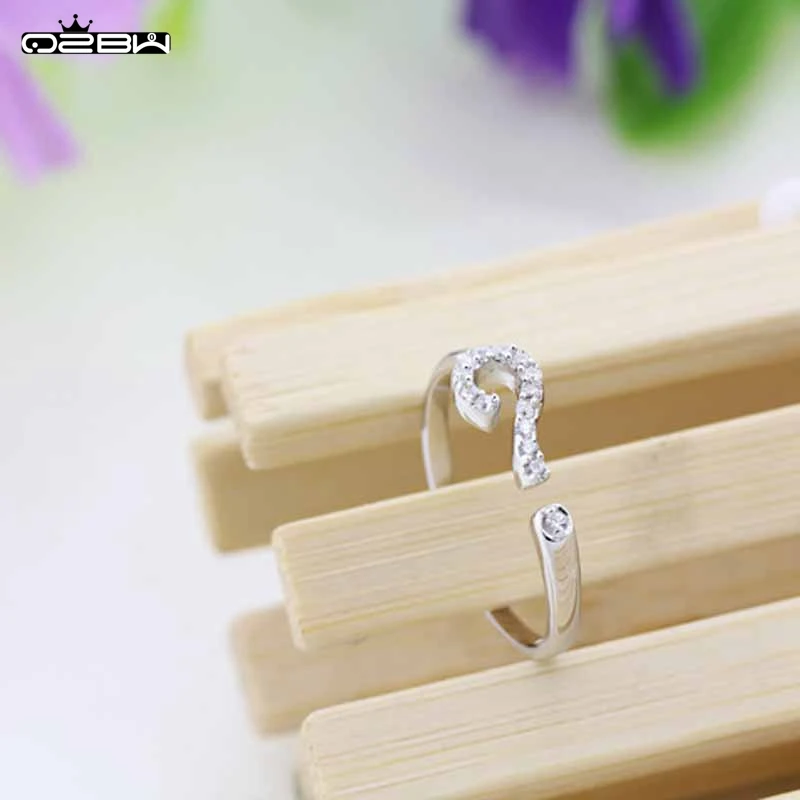 Мода Посеребренная Кольцо Открытие Вопросительный знак Признание В Любви