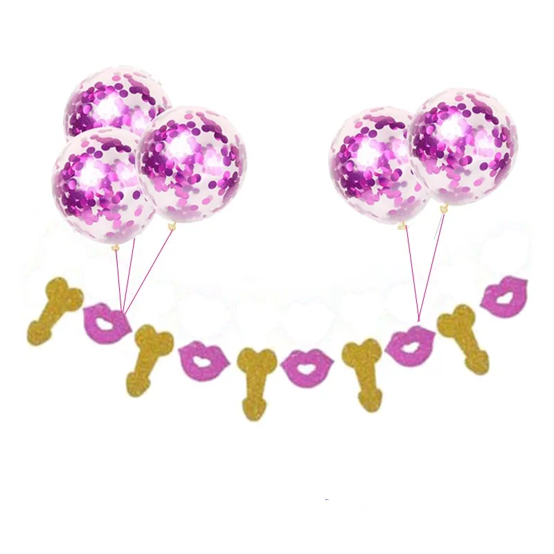 1set balloon banner Команда Невесты фото стенд Реквизит Фотостудия невесты вечерние свадебные пластиковые очки маска девичник вечерние украшения поставки - Цвет: 1set balloon banner