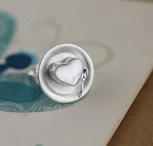 Кольцо в форме сердца для торта белое кольцо виде ракушки инкрустированное 925