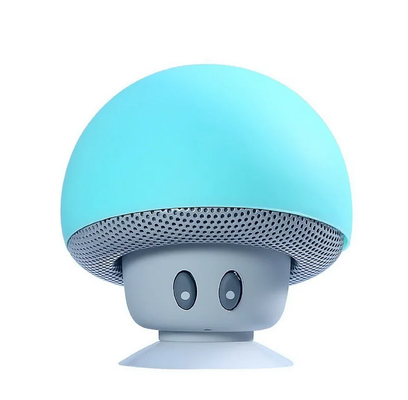 Light Blue Беспроводной мини Bluetooth динамик Портативный Гриб водонепроницаемый стерео Bluetooth динамик с микрофоном для мобильного телефона компьютера - Цвет: Light Blue