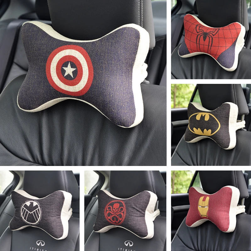 Подголовник автомобиля Железный человек подушка для шеи мультфильм marvel