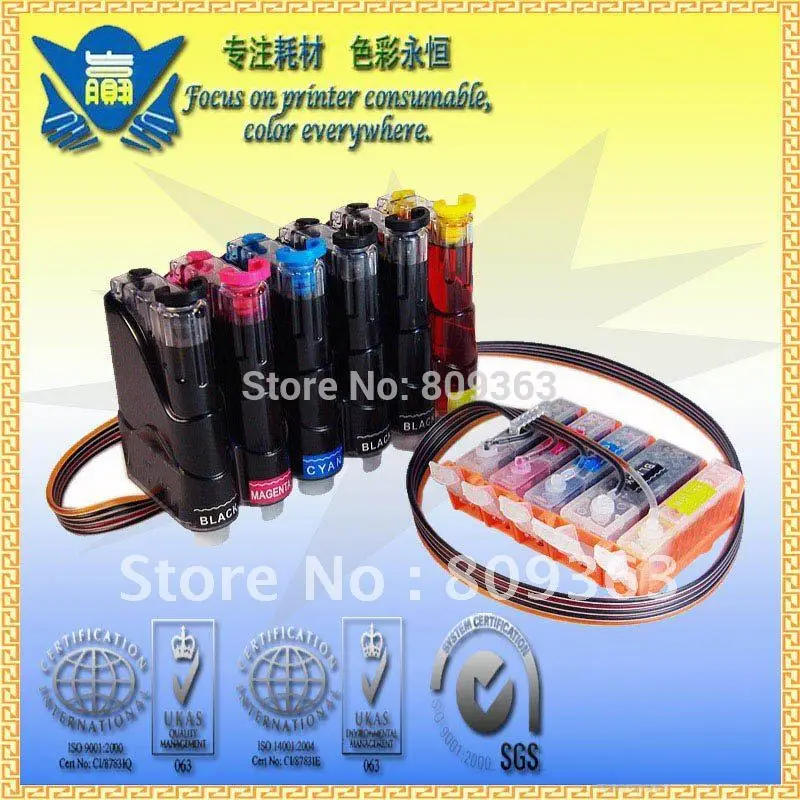 

CISS PGI-325 CLI-326 Continuous Ink Supply System Use for Canons Pixma IP4830 IP4930 IX6530 MG5130 MG5230 Free Shipping By DHL