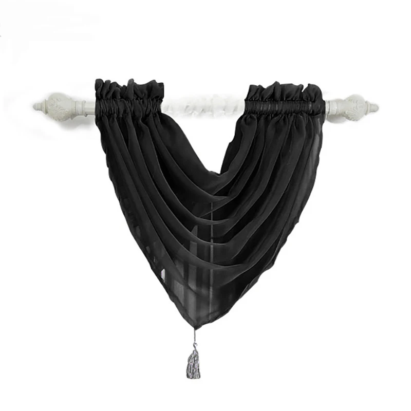 Сплошная занавеска тюль для гостиной спальни цветная прозрачная С ламбрекен
