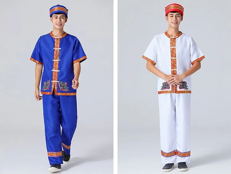 Hmong мужская одежда Национальный Китайский народный танец thnic современный hmong одежда танцевальные костюмы Классическая hmong дизайн одежды FF2003