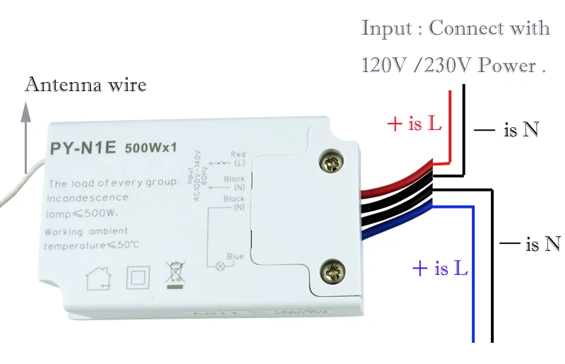 Hotaked LED контроллер 220В 120В беспроводной переключатель пульт дистанционного