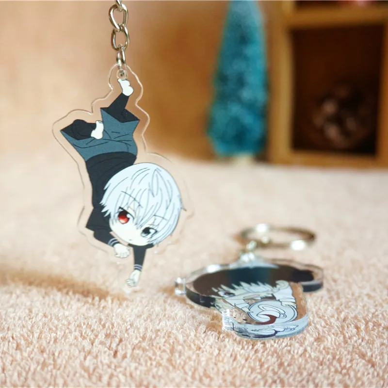 1 шт. аниме брелок Токийская маска вурдалака Ken Kaneki De Llavero Doubleside Подвеска Portachiavi