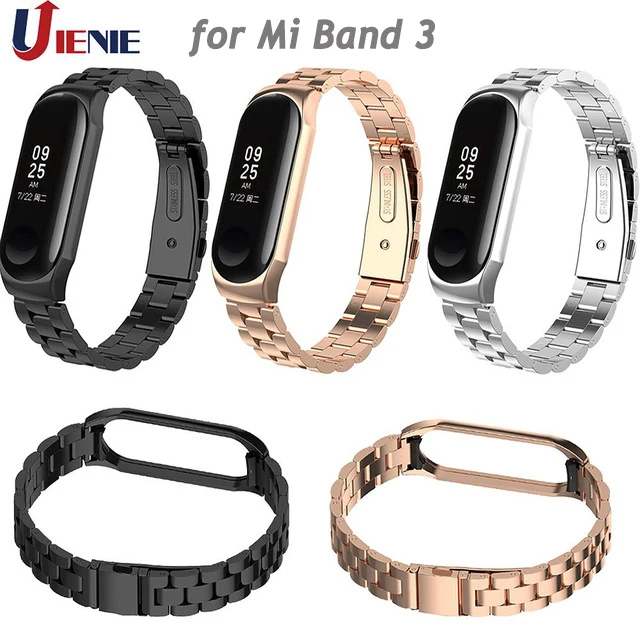 Ремешок на запястье из нержавеющей стали для Xiaomi Mi Band 3 металлический ремешок
