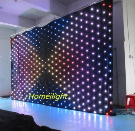 P10CM RGB DJ матрица Parttern 2*3 м Led видео занавес для диско YY фон сценическое шоу |