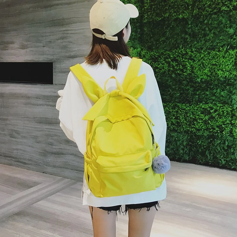 ACEUS милый женский рюкзак с ушками большой водонепроницаемый нейлоновый походный