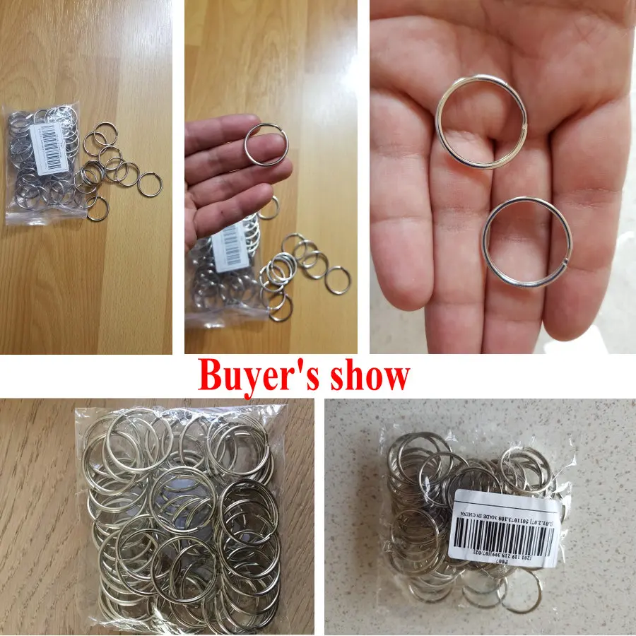 Блестящий брелок металлический держатель для ключей 25 мм 50 шт./компл. подвеска