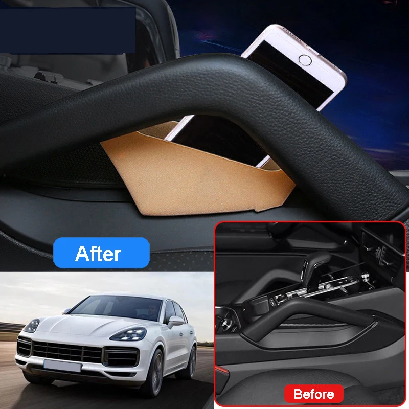 

Car Styling 2PCS Interior Car Seat Seam Storage Box Organizer Container Tray For Porsche Cayenne 2019 2020 2021