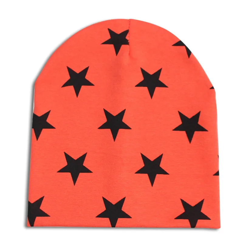 2018 star hat girl baby winter boy child cute print knit cotton warm 10 color W0180 | Детская одежда и обувь