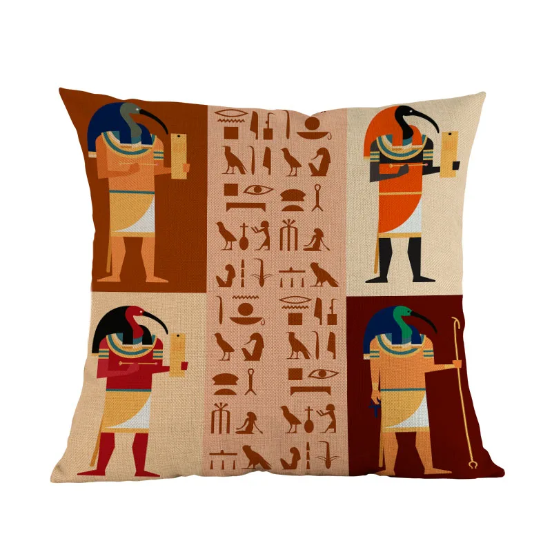 Древняя культура Египта иероглифы Фараон Сфинкс пирамида Мумия подушка чехол