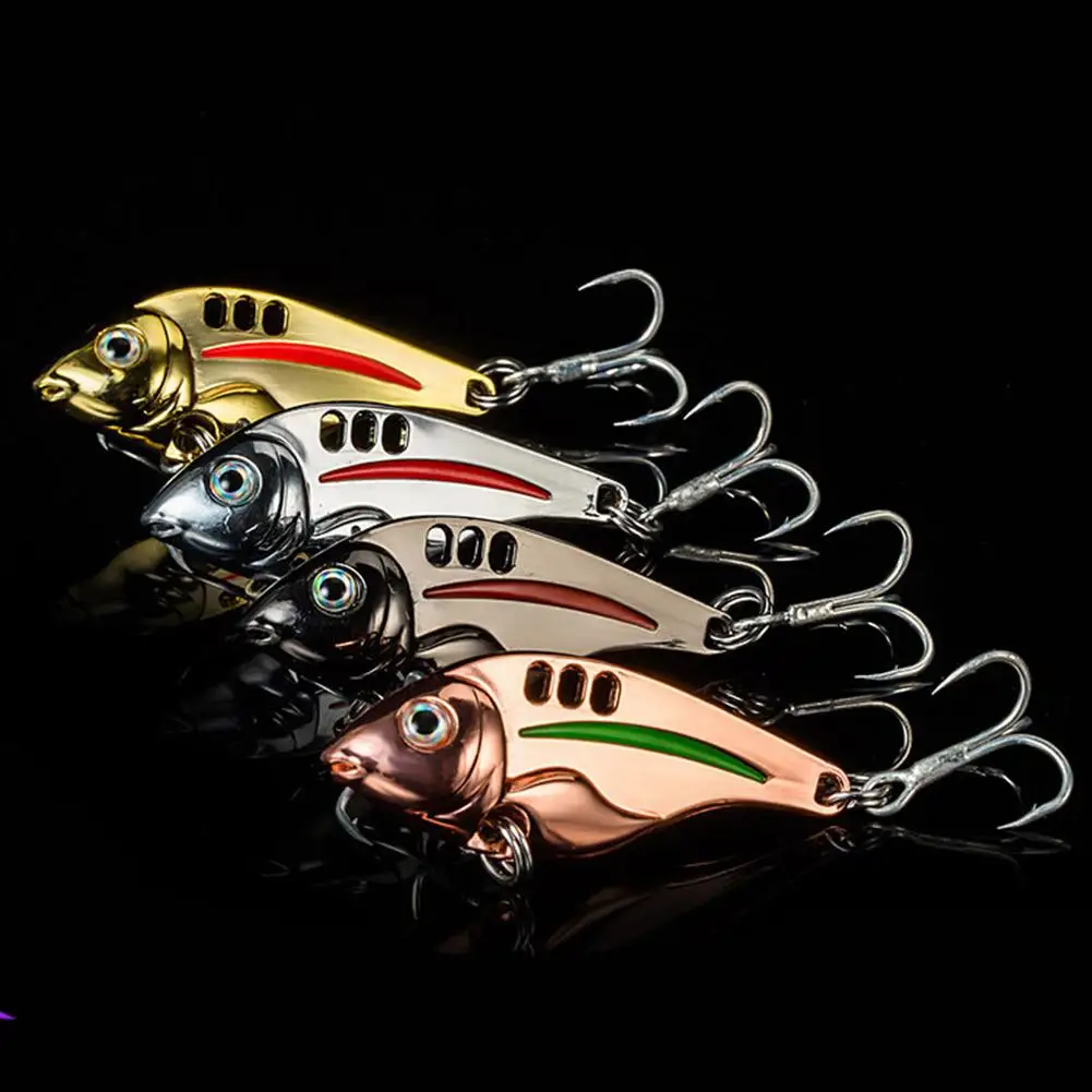 

5cm 20g 3 Holes Metal 3D Eyes Simulation Fish Fishing Bait Hard Lure with Hooks
