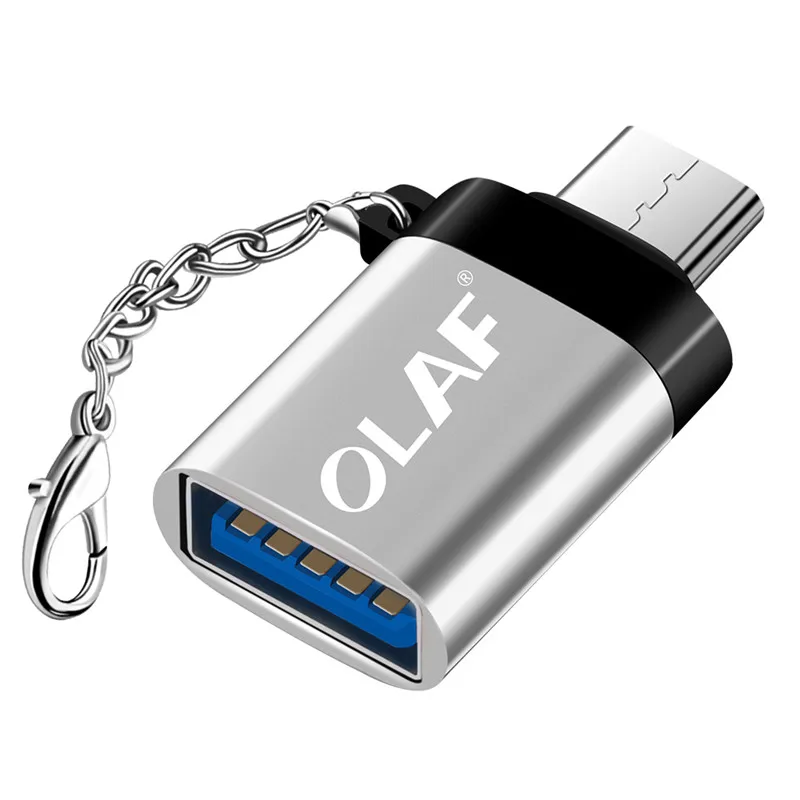 Silver Олаф OTG Micro USB кабель адаптер для Xiaomi Redmi Note samsung Android зарядный конвертер USB 2,0 Microusb OTG Кабельный разъем - Цвет: Silver