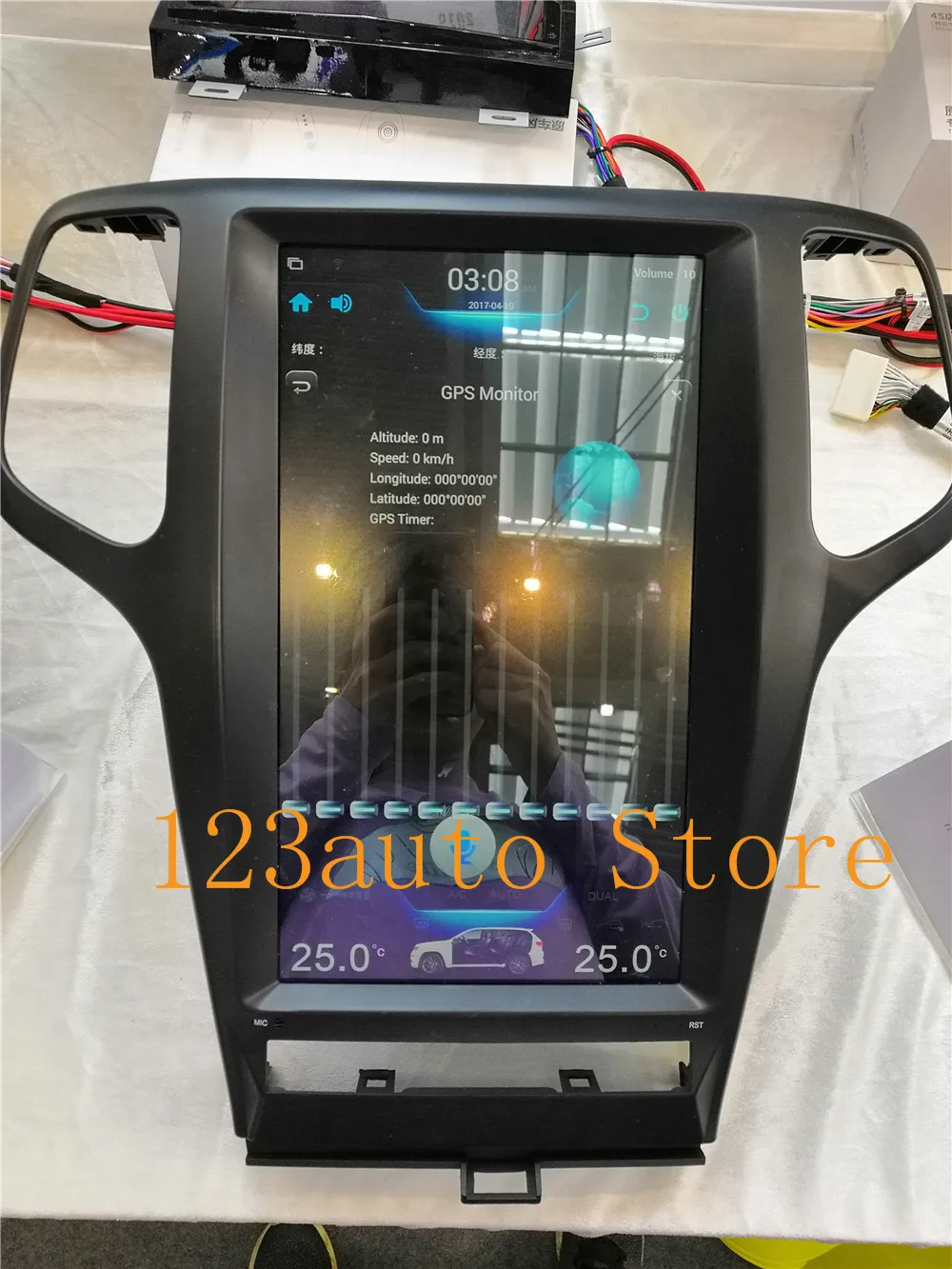 13,3 дюймов вертикальный экран Tesla стиль Android 8,1 автомобильный DVD gps плеер Радио Навигация стерео для Jeep Grand Cherokee 2009-2011 PX6