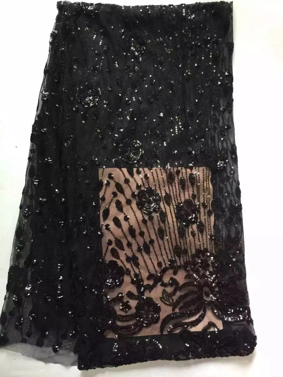 

100% полиэстер 5 лет/шт Черный гипюр кружевной ткани Африканский Французский кружева высокого качества H2166 африканские блестки кружева ткань