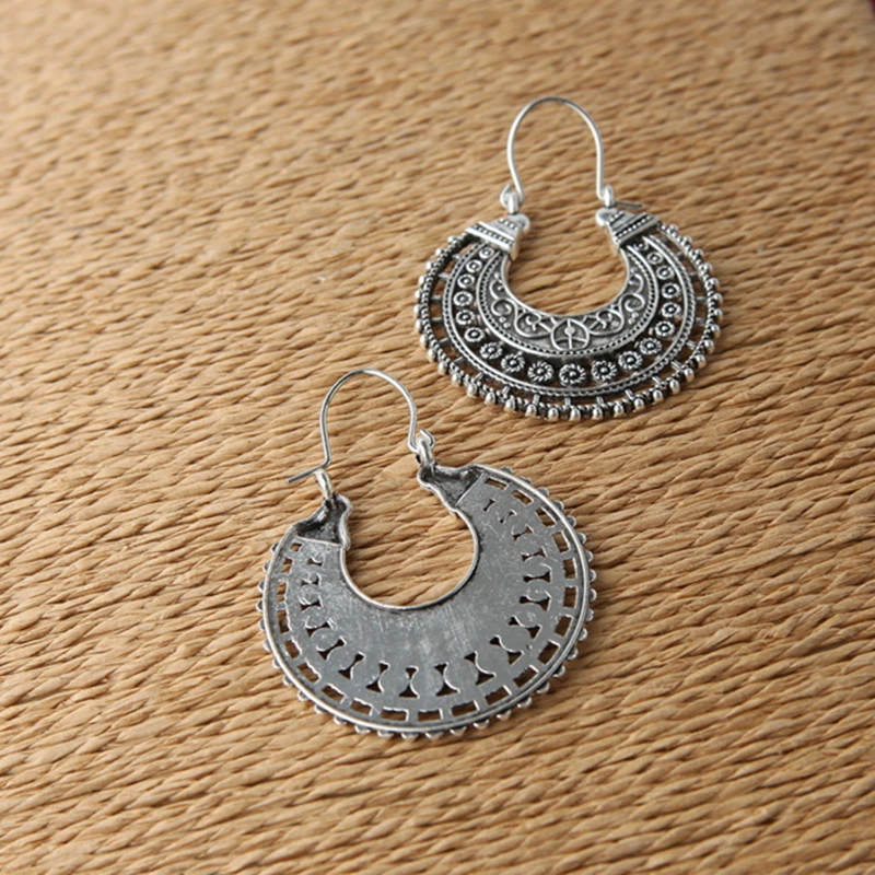 Винтажные серьги-кольца E045 круглые серьги в богемном стиле Женские Подарочные