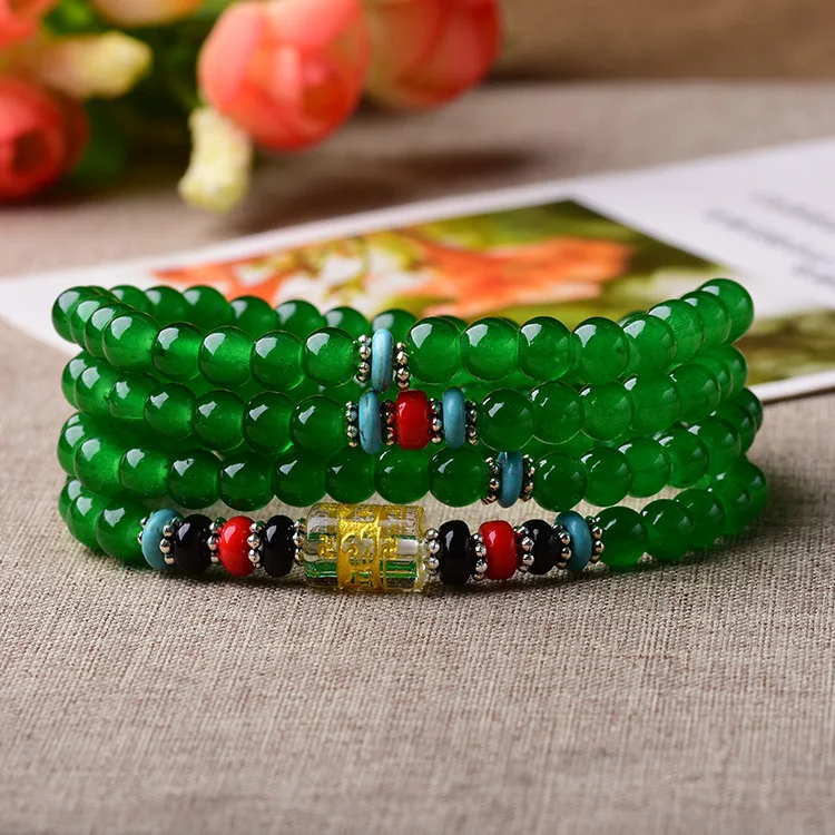 can choose Colour 108 pieces of Buddha beads 6mm hand string six words mantra circle couple bracelet | Украшения и аксессуары