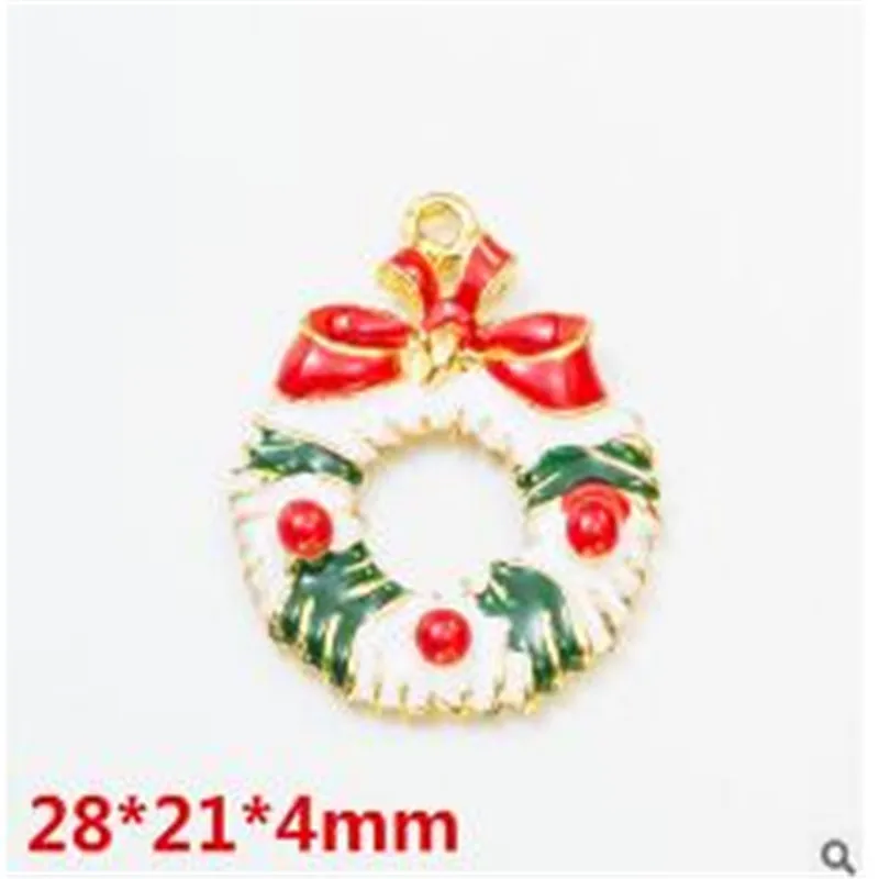 15pcs/lot Mixed Alloy Christmas Crafts Necklace Pendant Colorful DIY Handmade Bracelet Bangle Charms Accessories Jewelry | Украшения и